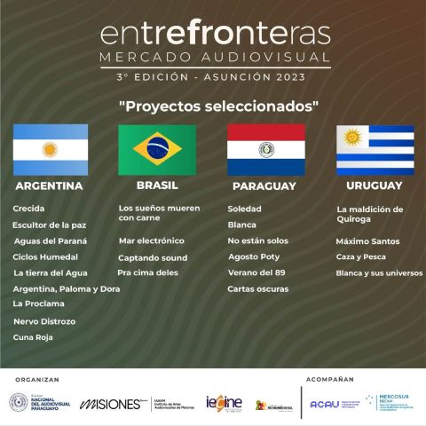El Mercado Audiovisual EntreFronteras anuncia los proyectos seleccionados para su tercera edición.
