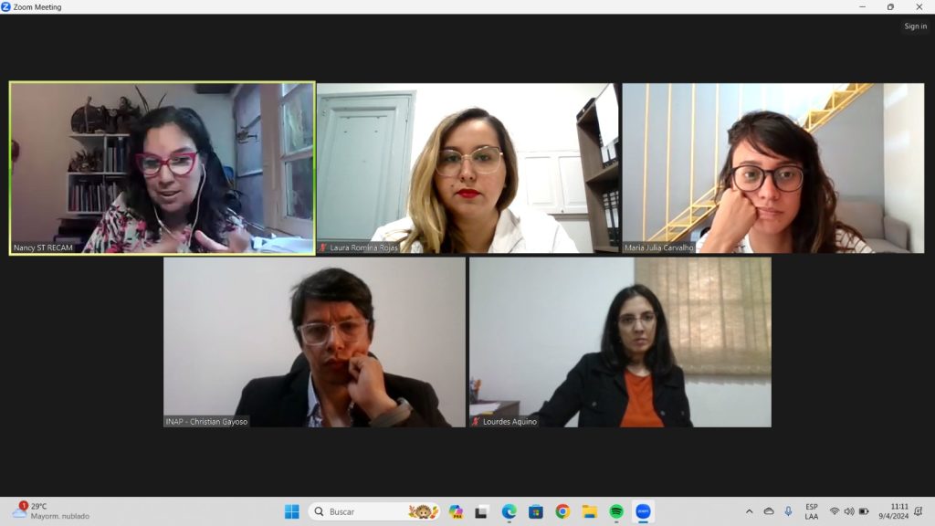Reunión entre INAP y RECAM para sesiones ordinarias durante la PPTP